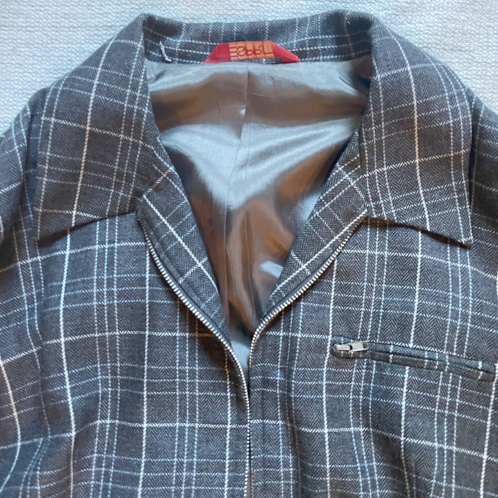 3 Piece Grey Plaid Suit